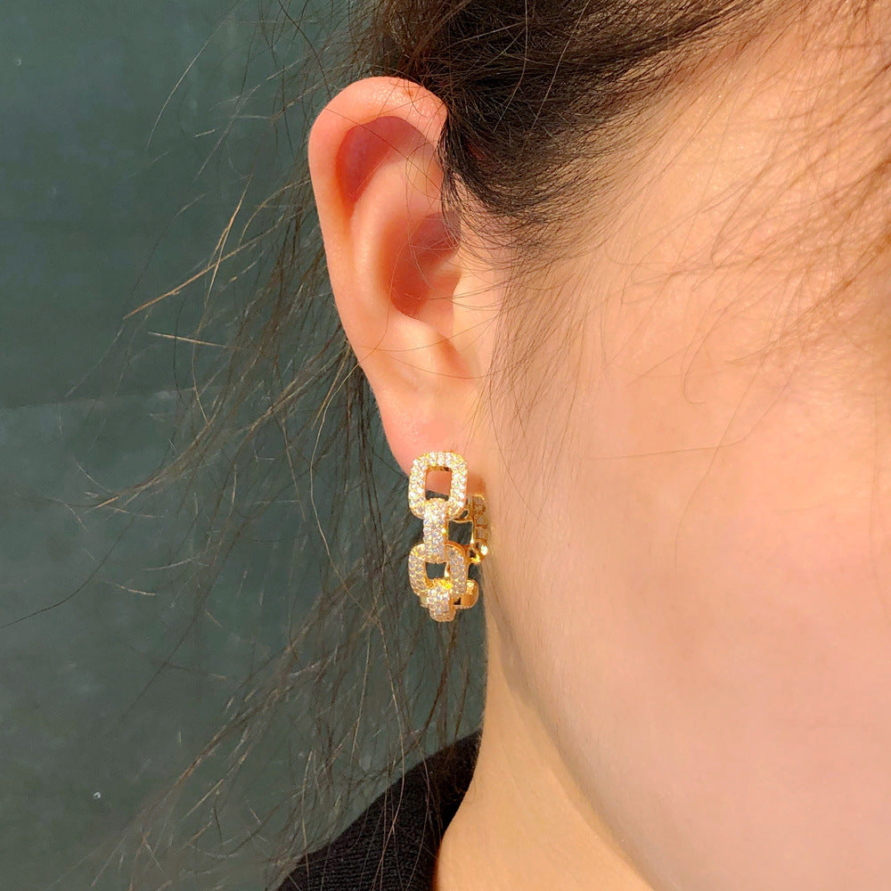 Elliora Chain Hoop Earrings