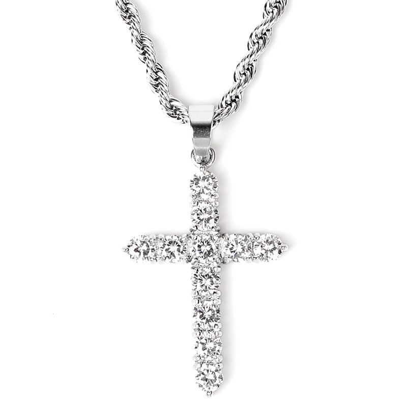Elliora Diamond cross necklace