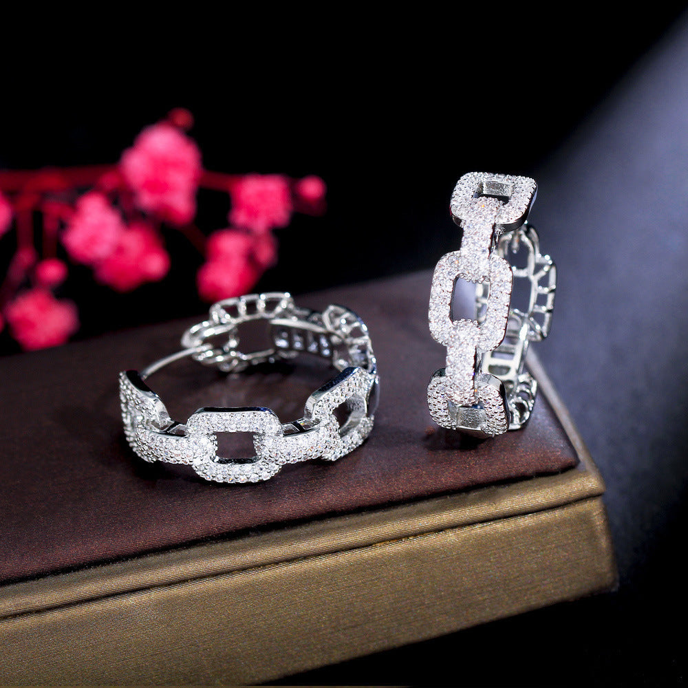 Elliora Chain Hoop Earrings