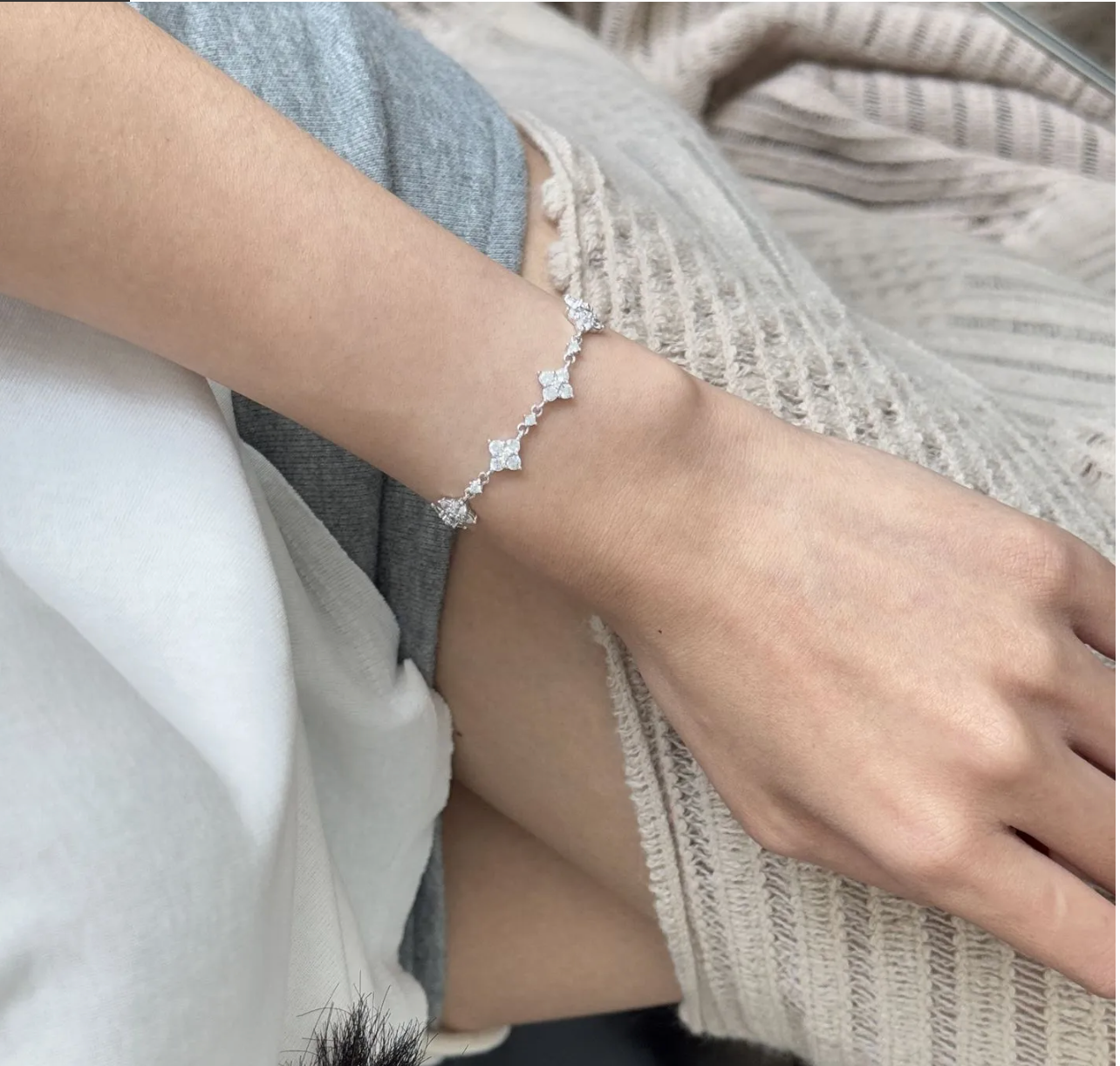 Elliora Clover Diamond Bracelet