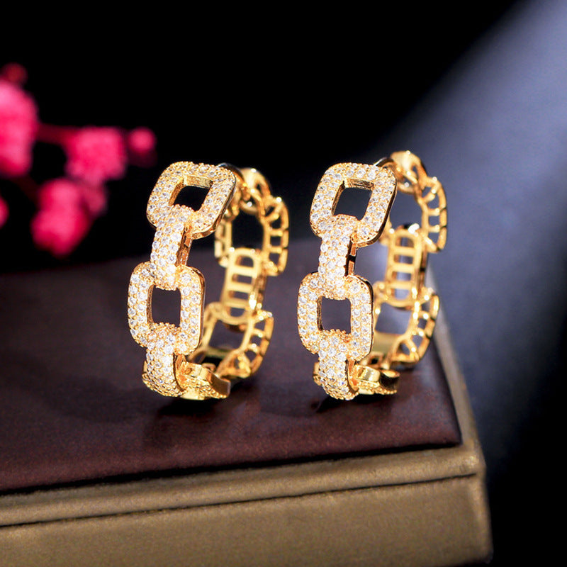 Elliora Chain Hoop Earrings